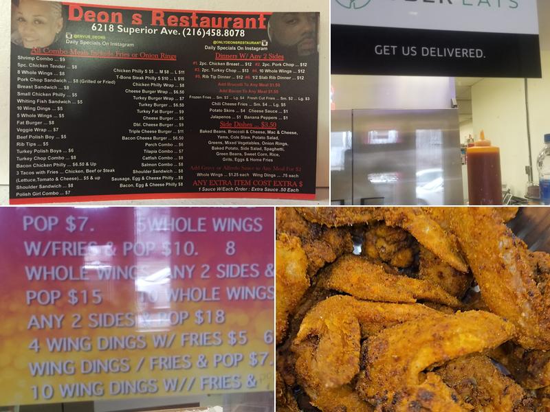 Deon's Restaurant Menu