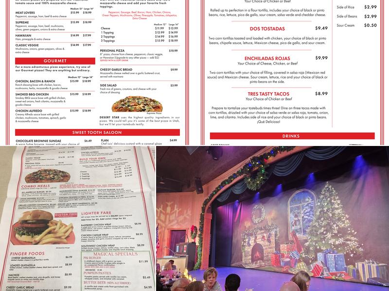 Desert Star Playhouse Menu