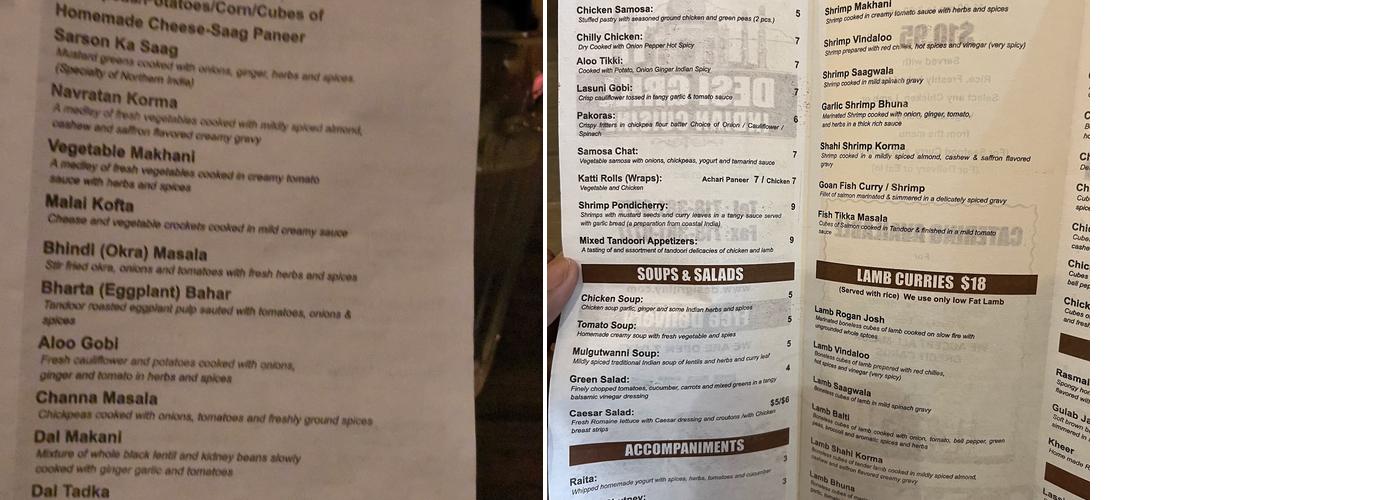Desi Grill Menu