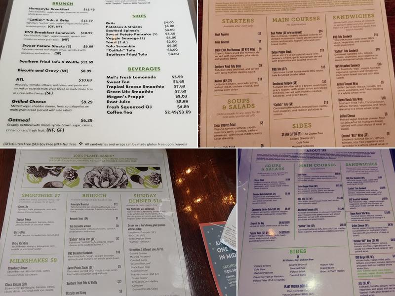 Detroit Vegan Soul Menu