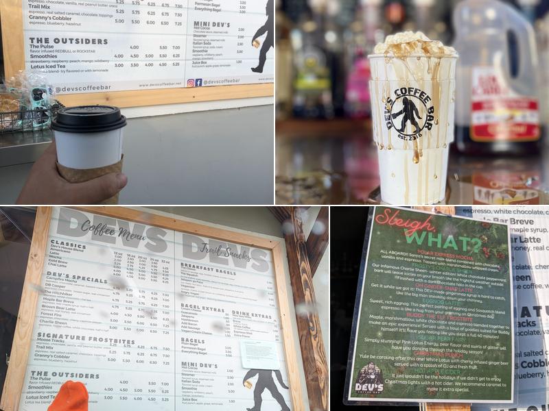 Devs Coffee Bar Orchards Menu