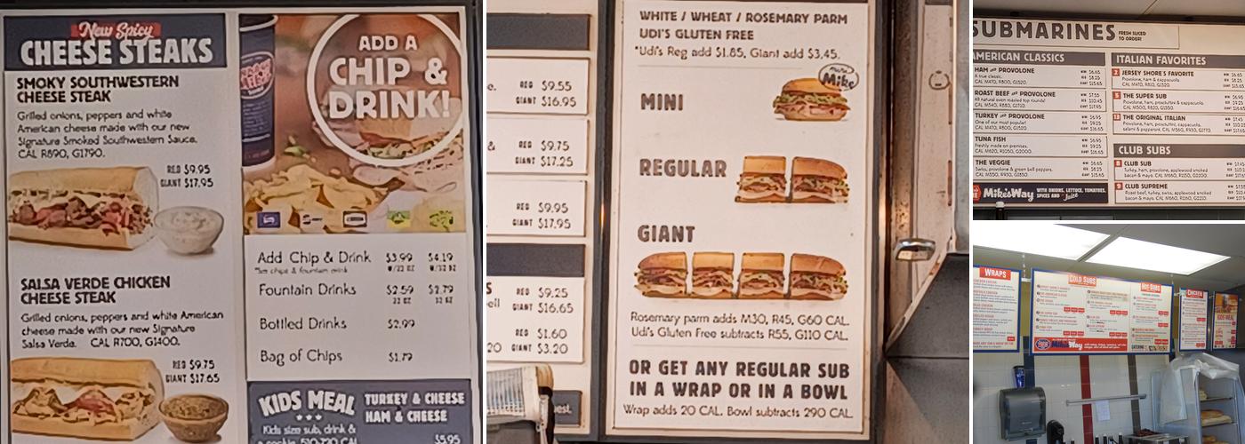 Jersey Mike's Subs Menu