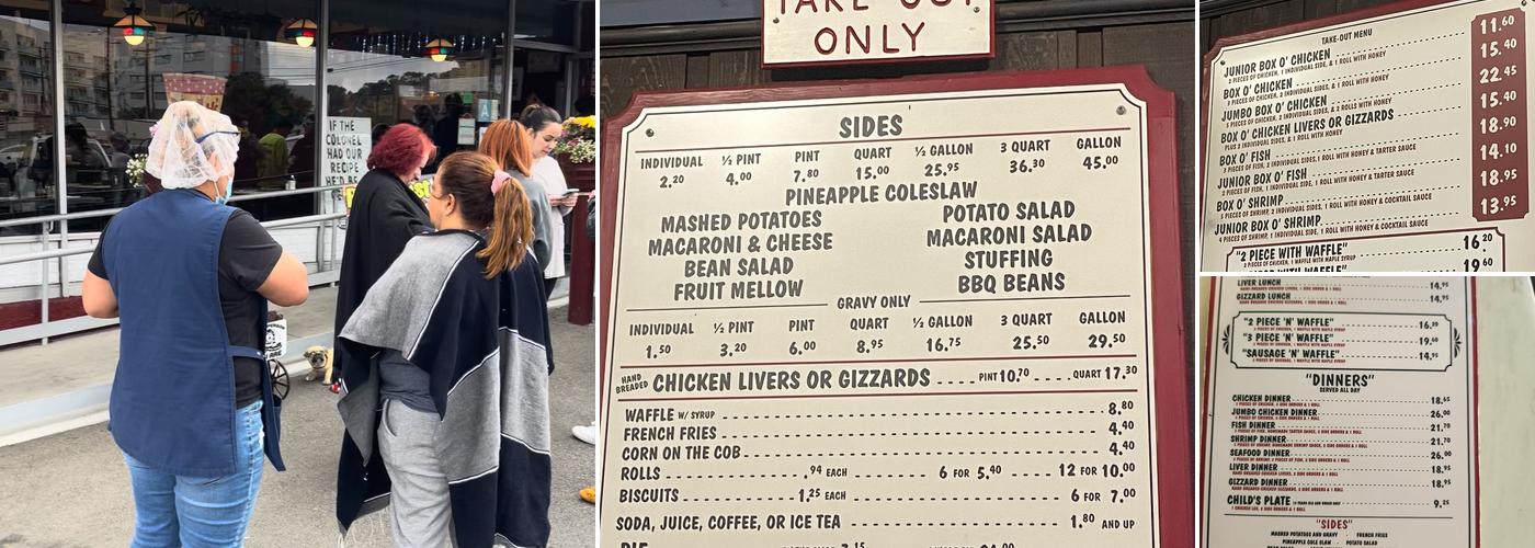 Dinah's Chicken Glendale Menu