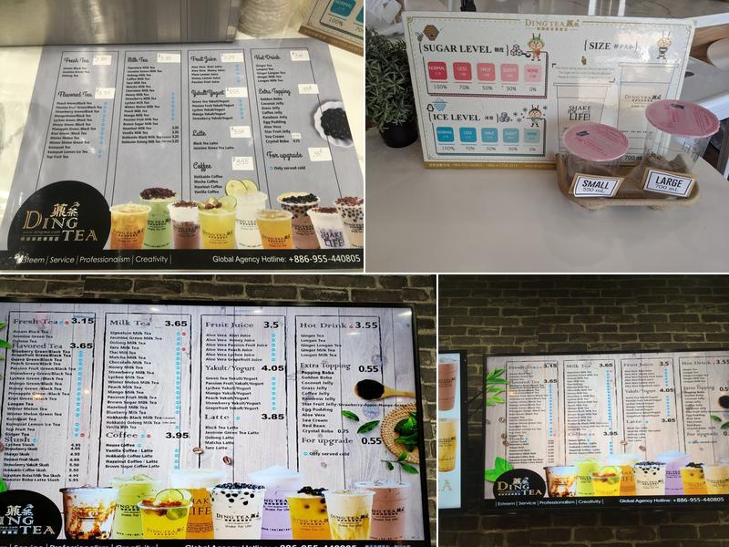 Ding Tea Menu