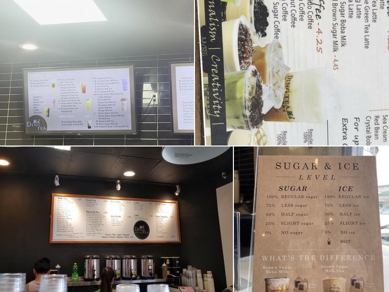 Ding Tea Menu