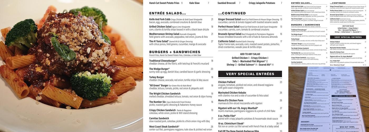 Doc B's Restaurant Menu