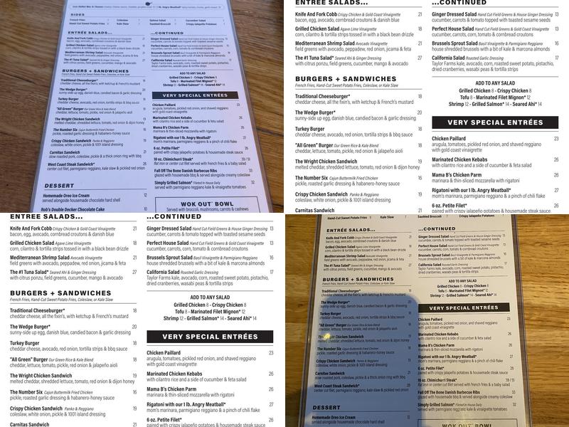 Doc B's Restaurant Menu