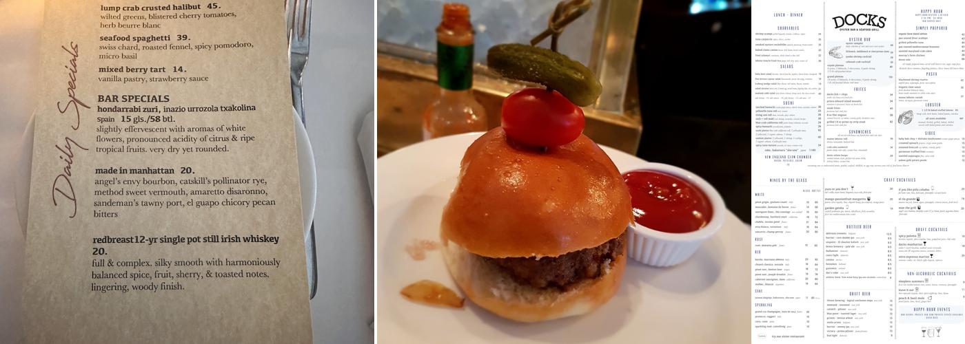 Docks Oyster Bar - Midtown East, NYC Menu