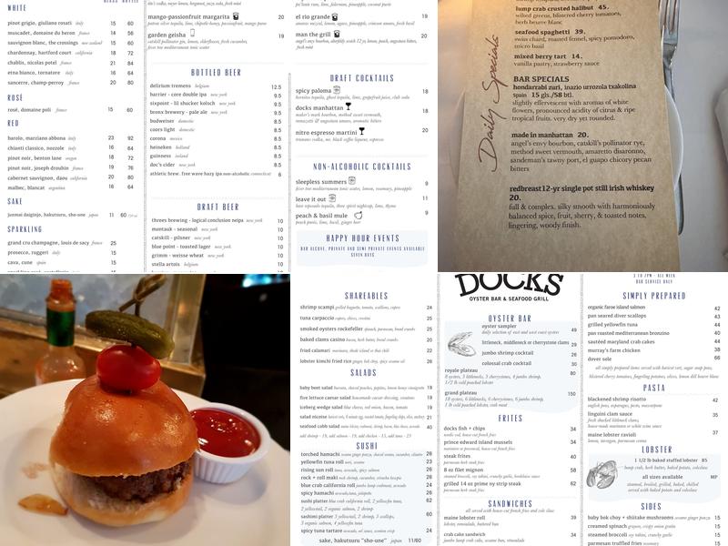 Docks Oyster Bar - Midtown East, NYC Menu