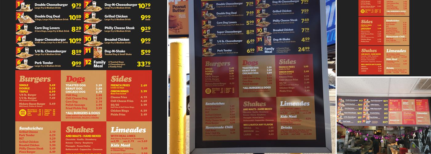 Dog-N-Shake Menu