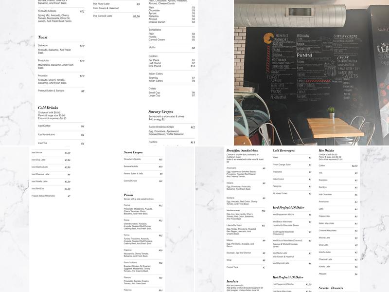 Dolce&Caffè Menu