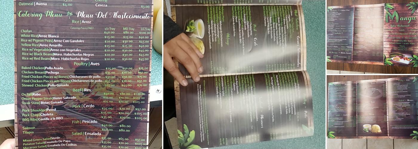 Mangu Restaurant Menu