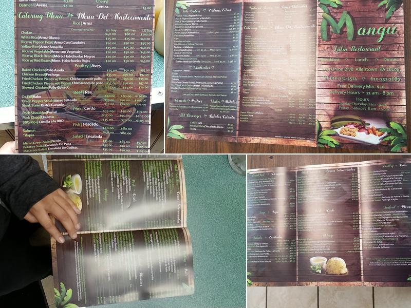 Mangu Restaurant Menu