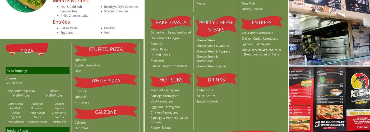 Dominick's Pizza Shoppe LLC Menu