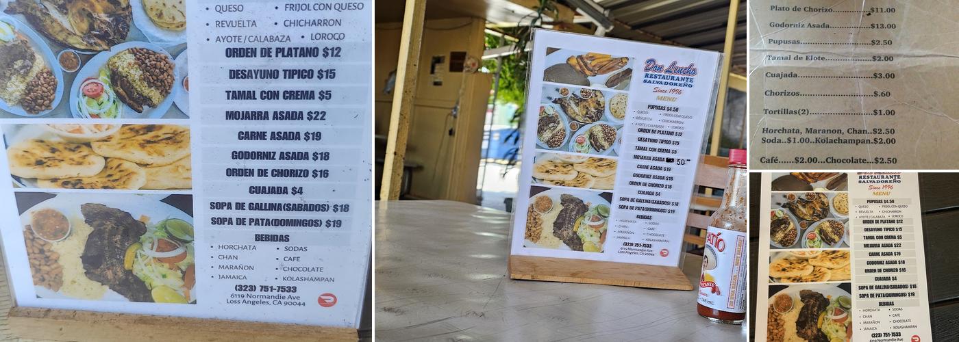 Don Lencho Menu