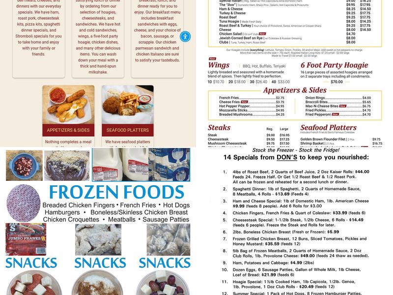 Don's Menu