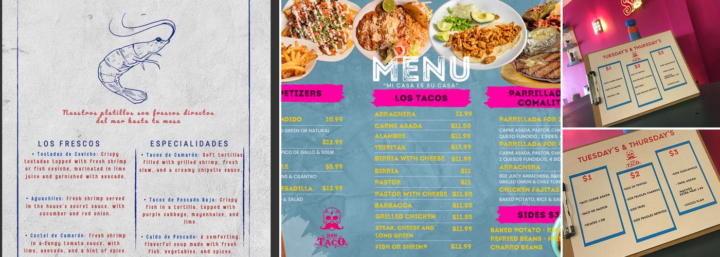 Don Taco Menu