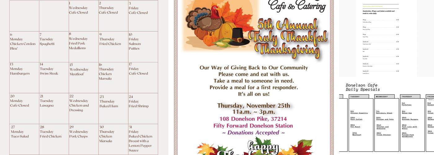 Donelson Cafe and Catering Menu