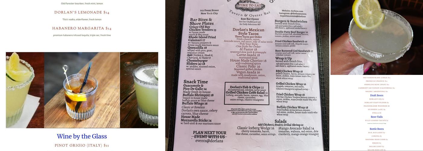 Dorlan's Tavern & Oyster Bar Menu