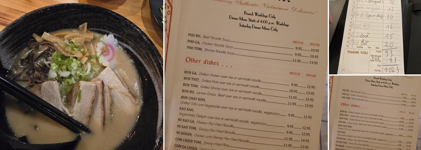 Doson Noodle House Menu