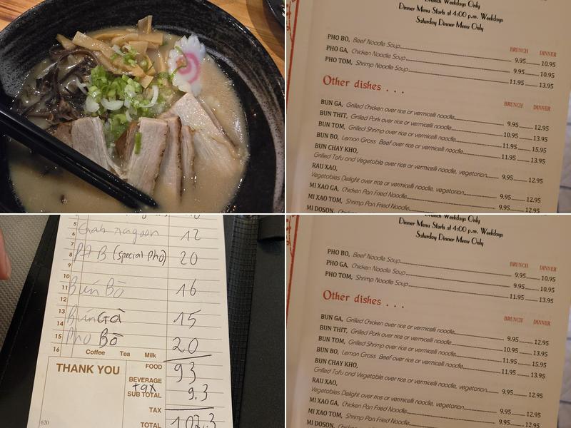 Doson Noodle House Menu