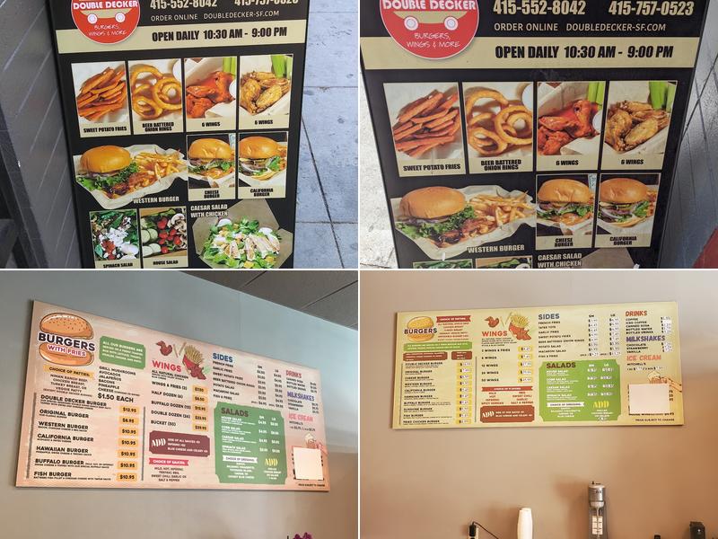 Double Decker Menu
