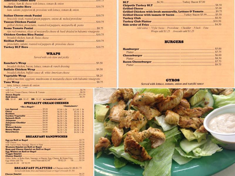 Downtown Bagels Menu