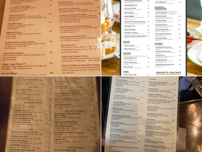 Draught 55 Menu