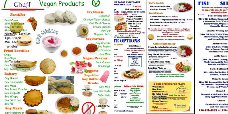 Dream Chef Menu