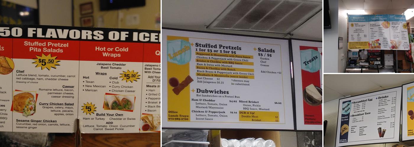 Dubs Tea N' Eats Menu