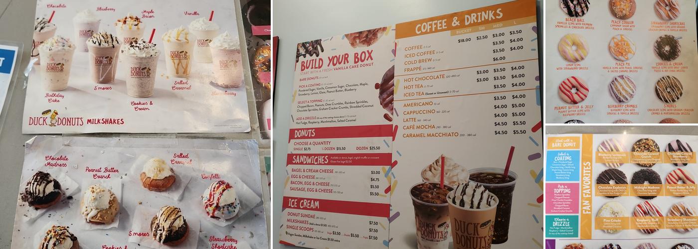 Duck Donuts Menu