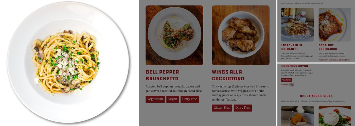 Due' Cucina Italiana - Capitol Hill Menu