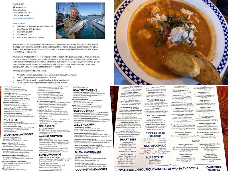 Duke’s Seafood Bellevue Menu