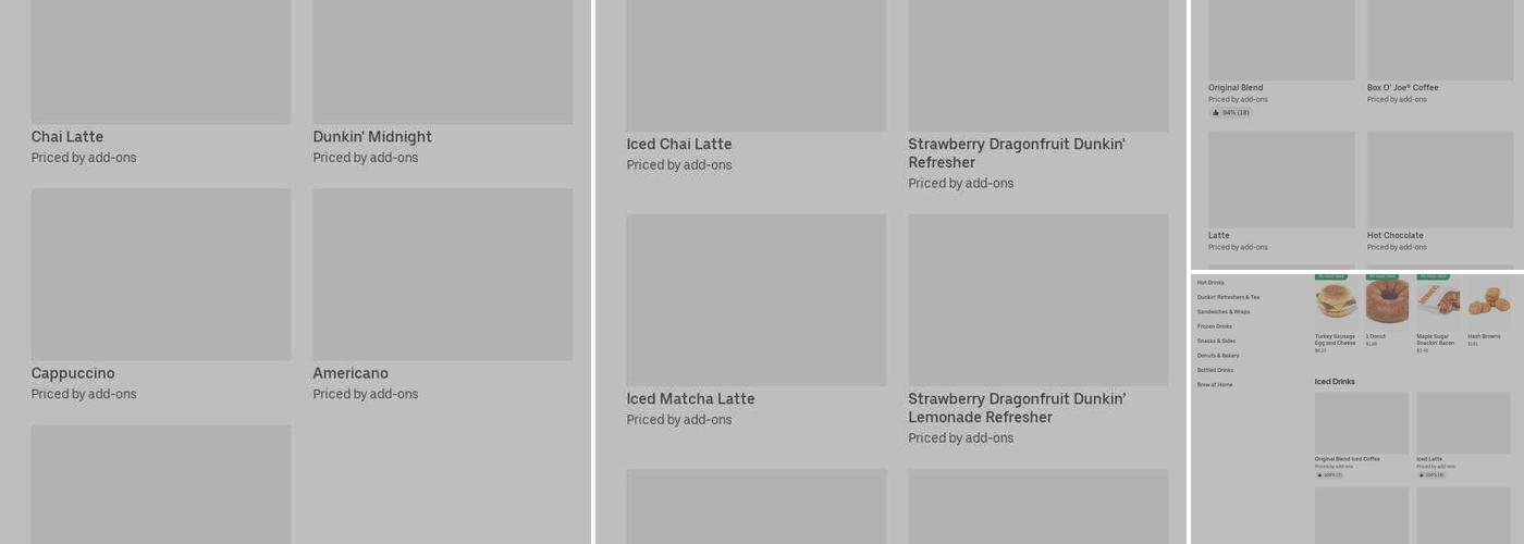 Dunkin' Menu