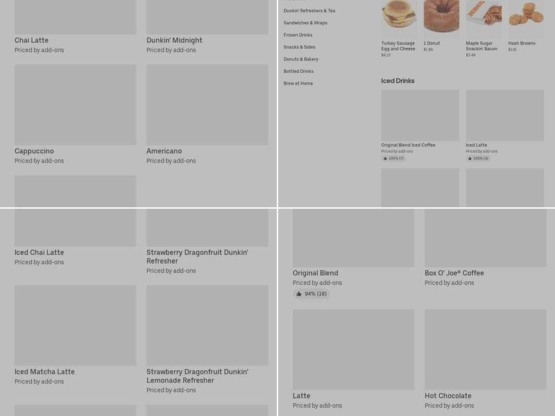 Dunkin' Menu