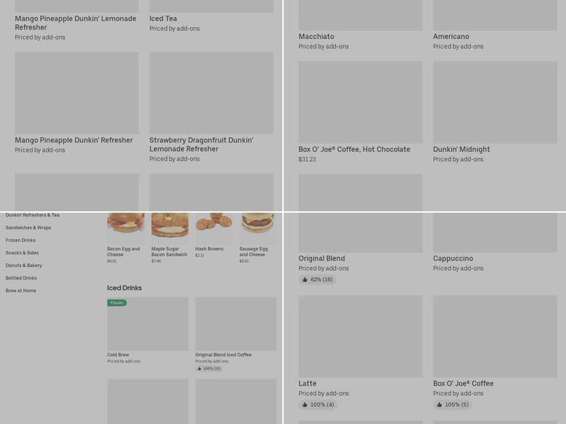 Dunkin' Menu