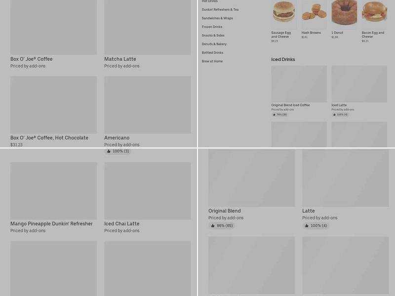 Dunkin' Menu