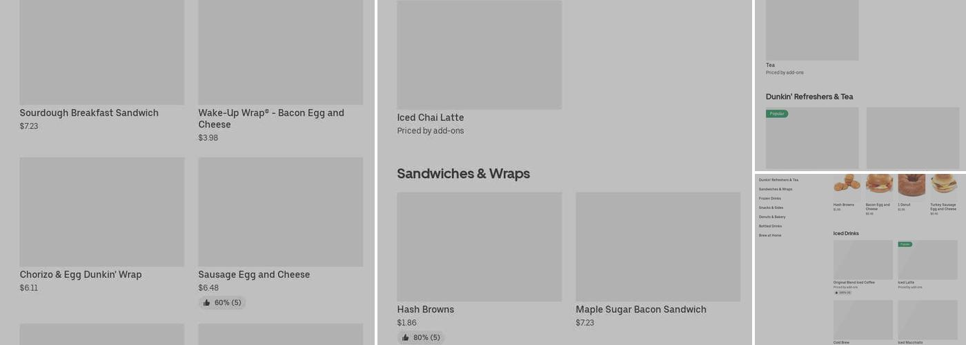Dunkin' Menu