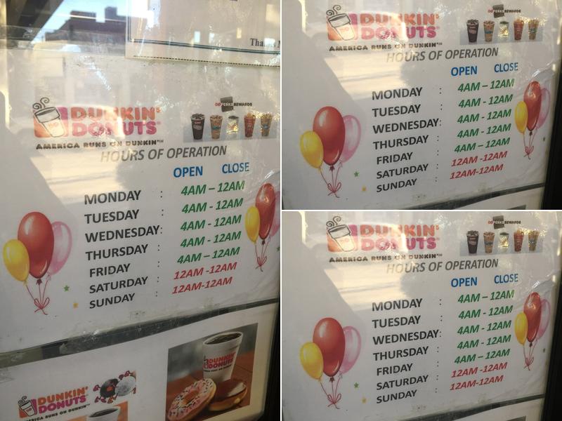 Dunkin' Menu