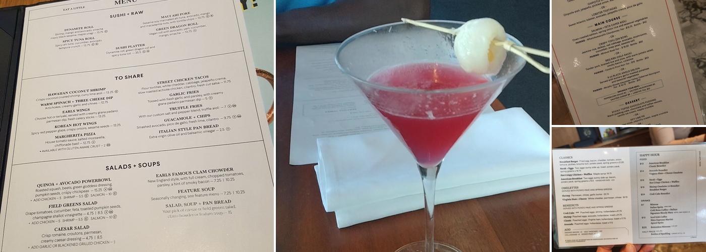 Earls Kitchen + Bar Menu