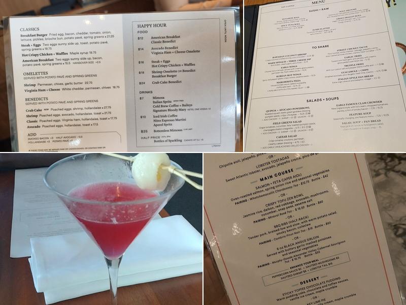 Earls Kitchen + Bar Menu