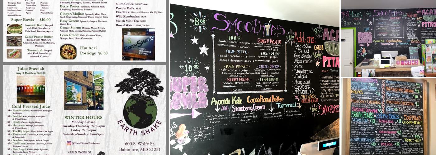 EarthShake Menu