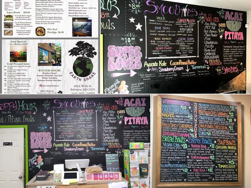 EarthShake Menu