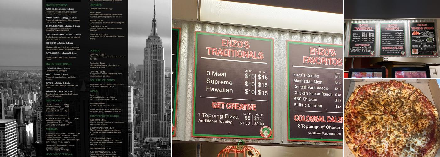 East Coast Enzo's Pizza Menu