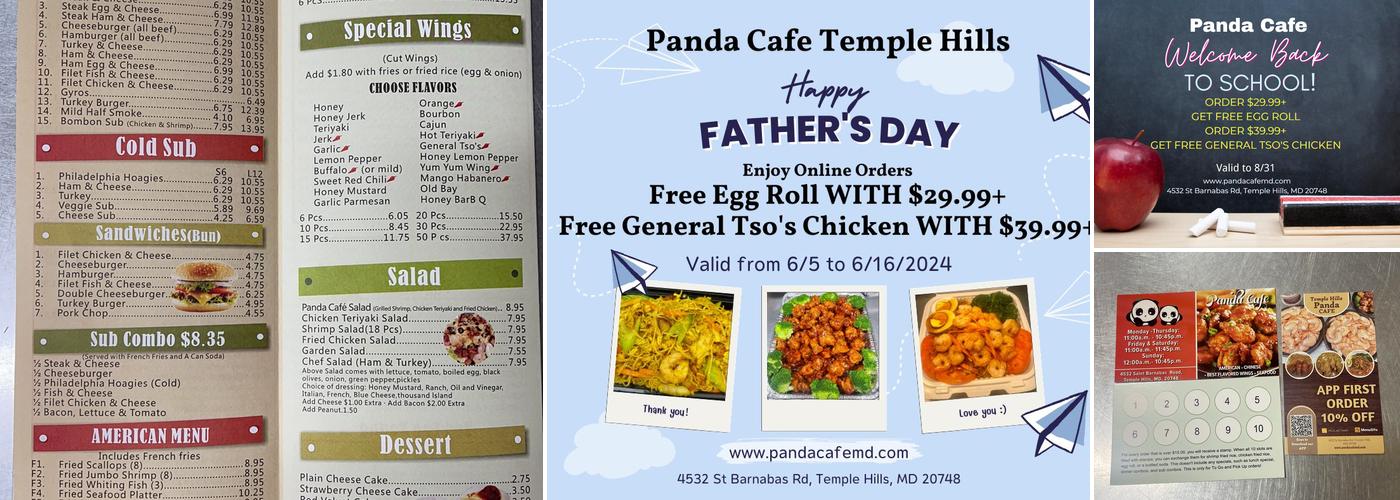 Panda Cafe Menu