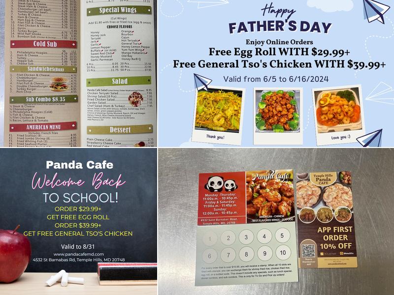 Panda Cafe Menu