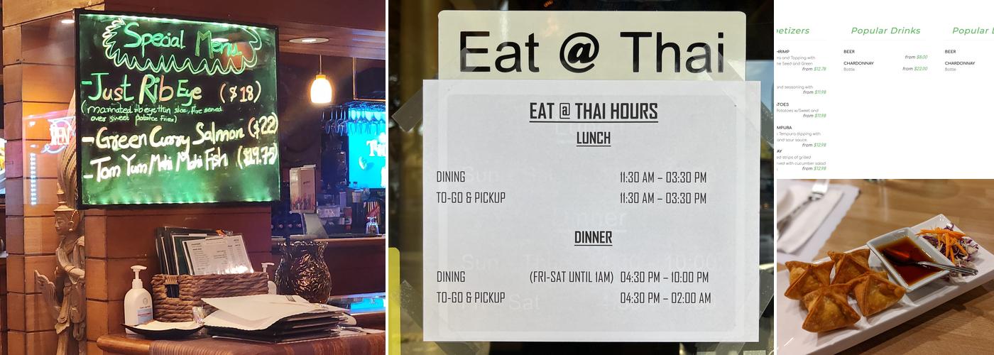 Eat at Thai Menu