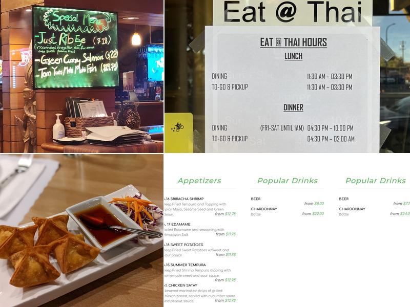 Eat at Thai Menu