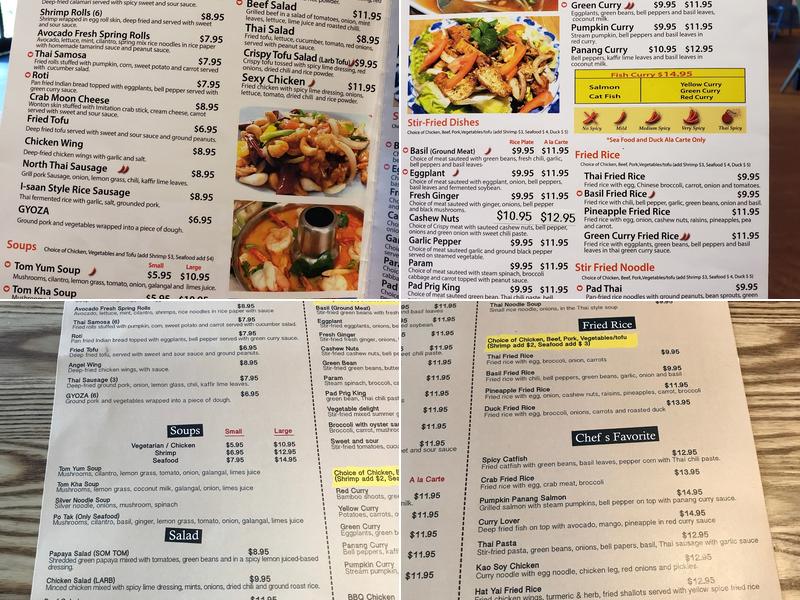 EATHAI Menu
