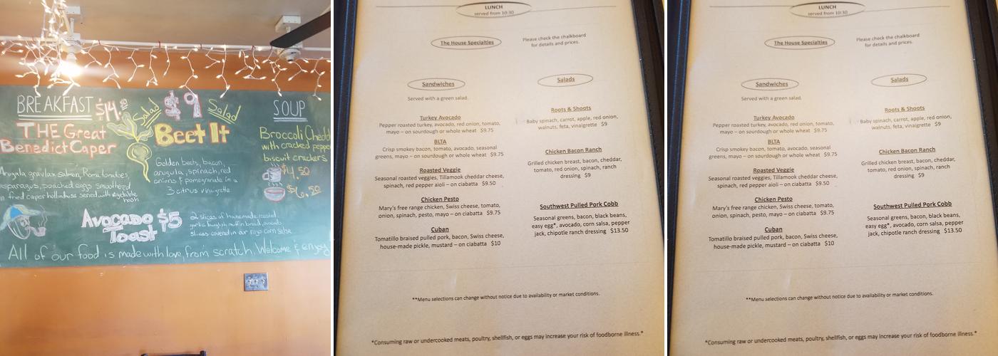 Eclectic Kitchen Menu